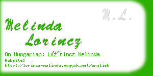 melinda lorincz business card